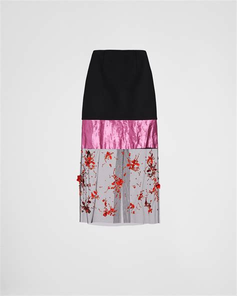 prada begonia|Begonia Pink Organzine Skirt .